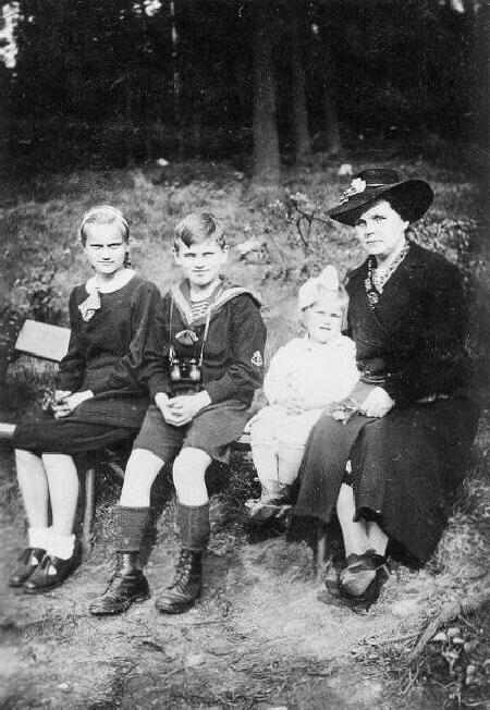1930 Happy Little Boy Striped Socks Knickers Hat Suit 30s Vintage Photograph Black White Photo
