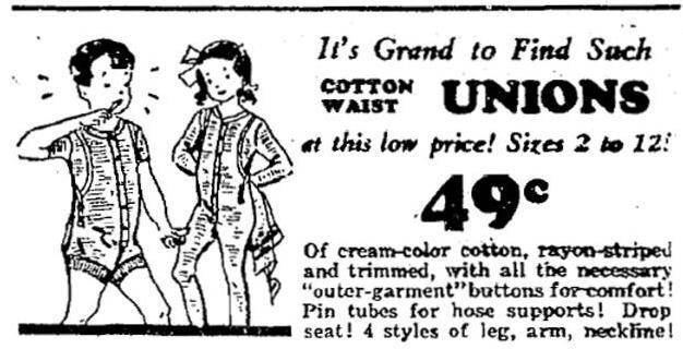 waist union suits
