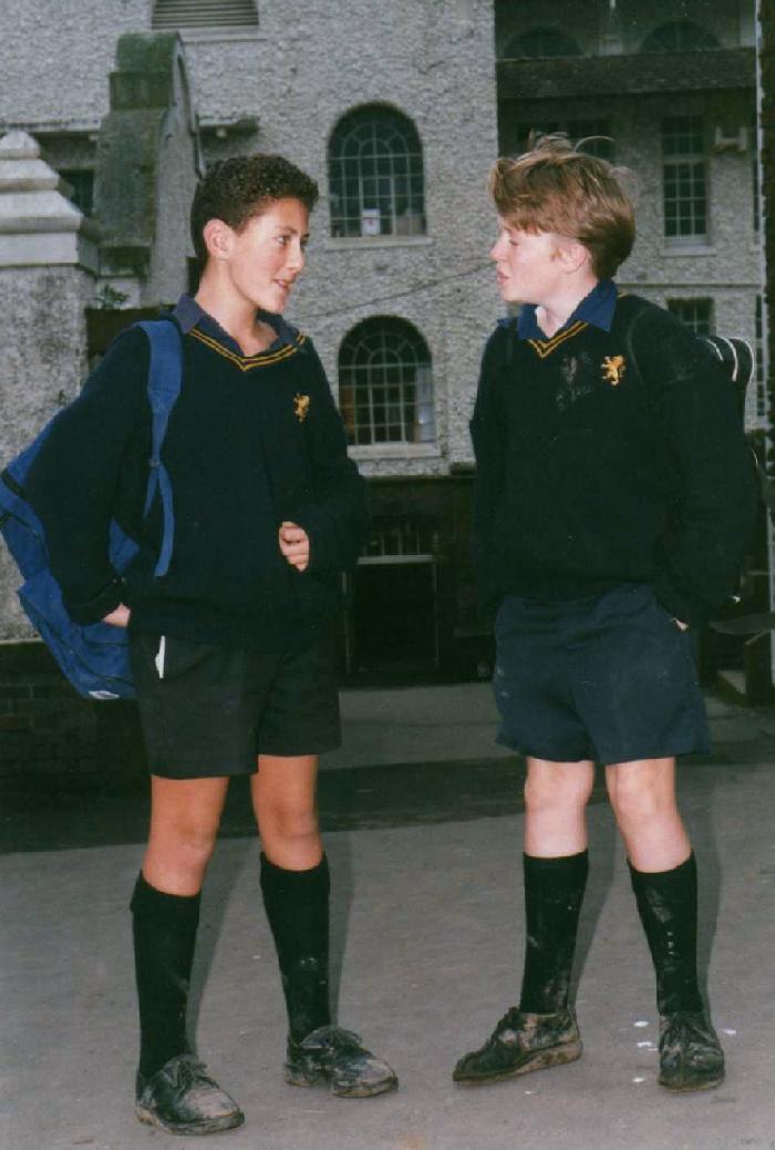 Boys In School Shorts