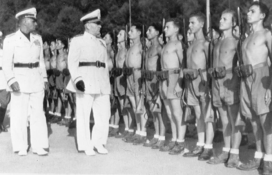 Mussolini and Muti with the Balilla