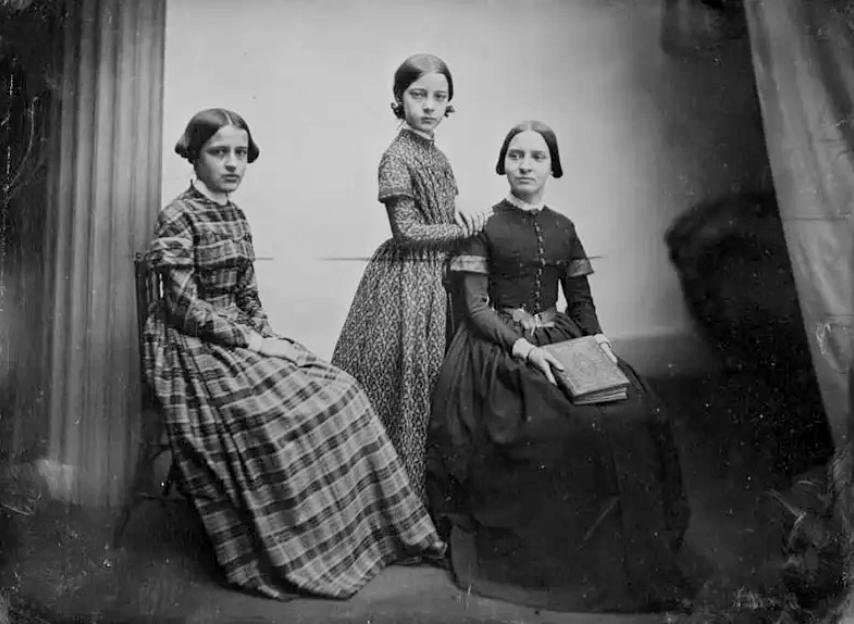 American 1840s century girls dresses 
