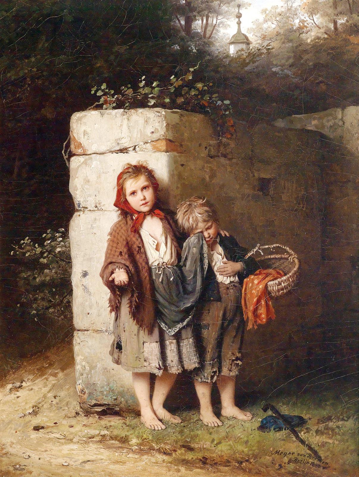 peasant beggsar children 