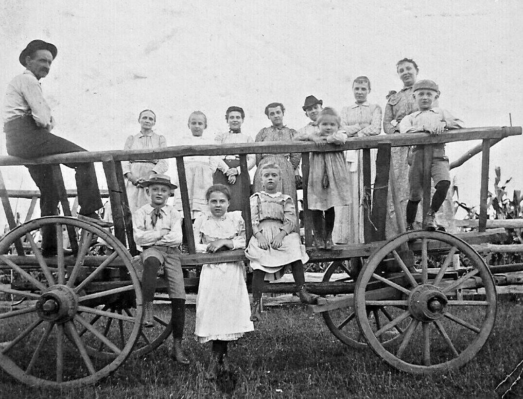 Knauer family hay waggon