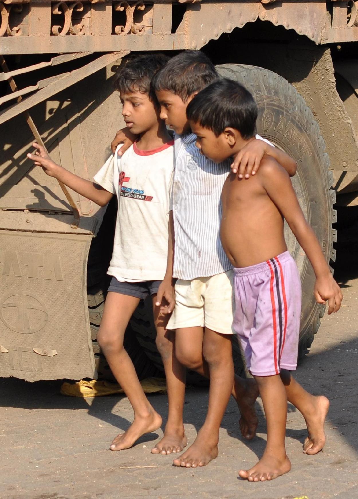 Indian barefoot boys