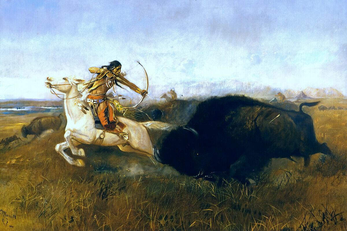 Plains tribes buffalo hunt