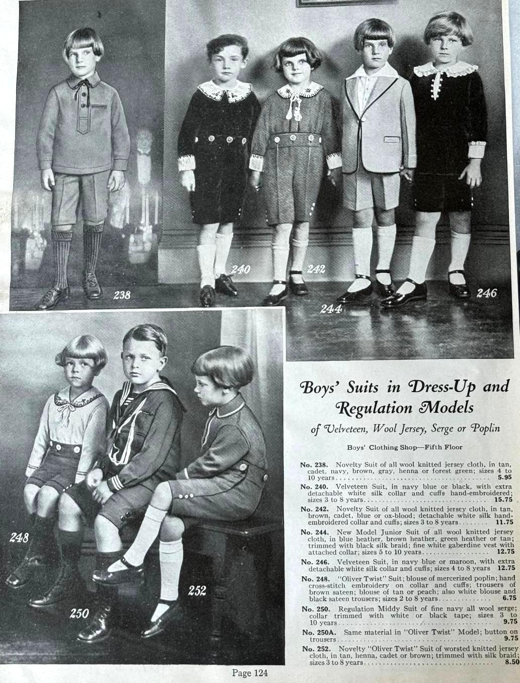 boys juvenile suits 1920s