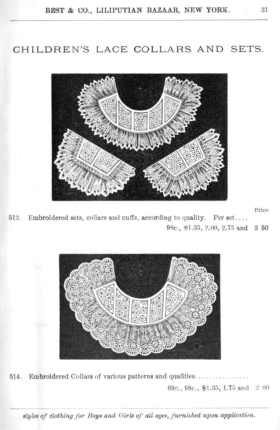 detachable lace collars