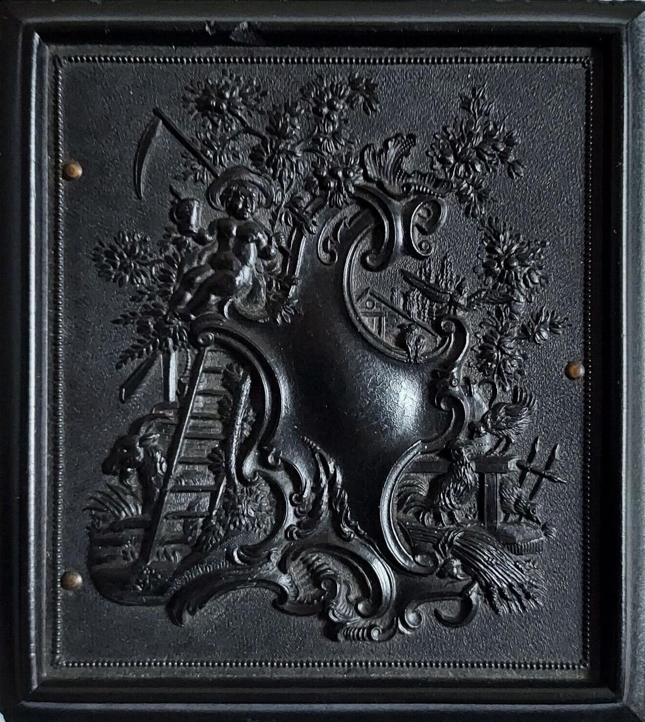 elaborate Dag case covers 1840s