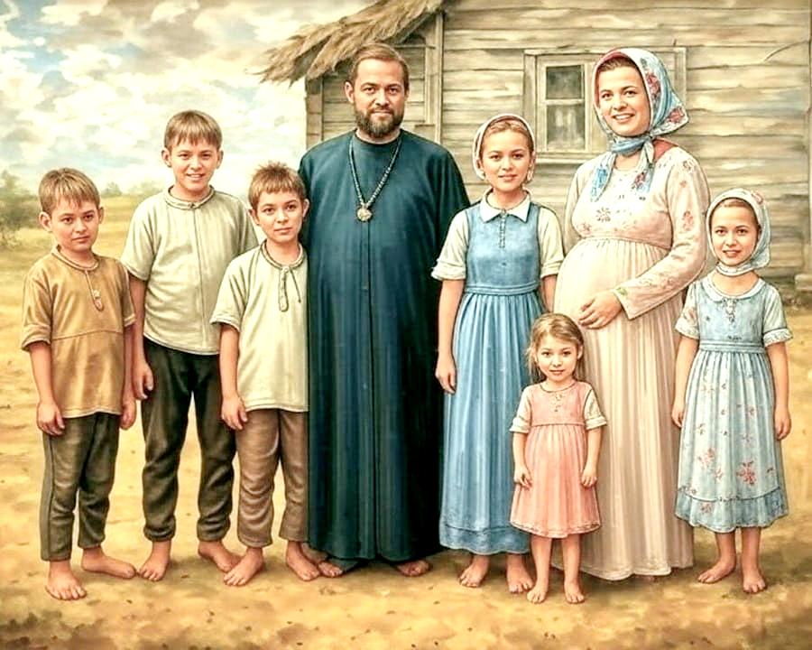 Russian Ortodox priest family