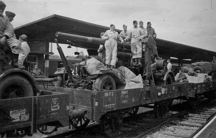 German artillery rail transport