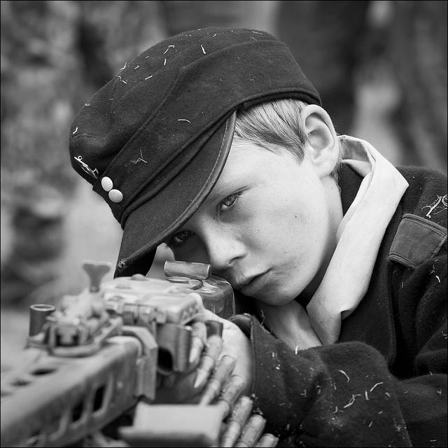Hitler Youth machine gunner