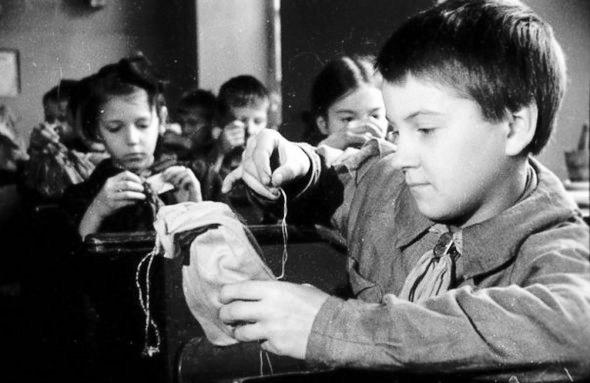 Soviet children smoking