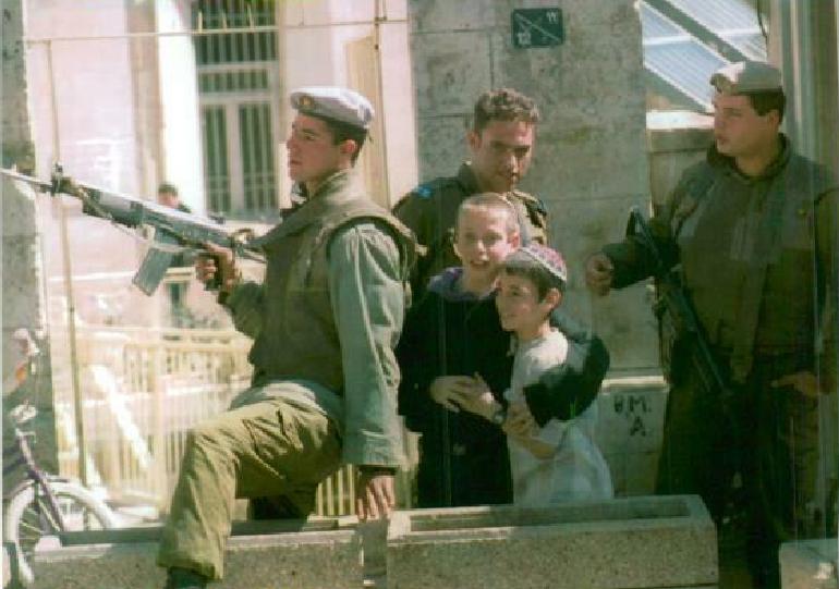 Jewish children in Hebron