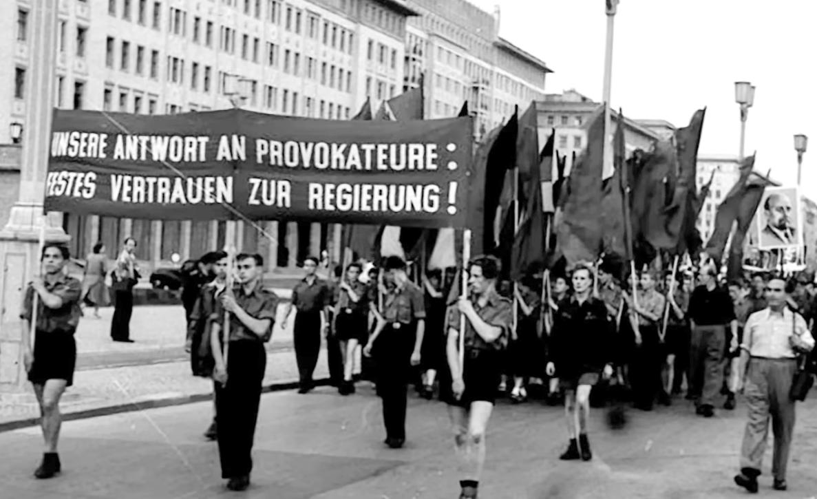 East German worker demonstrator supression